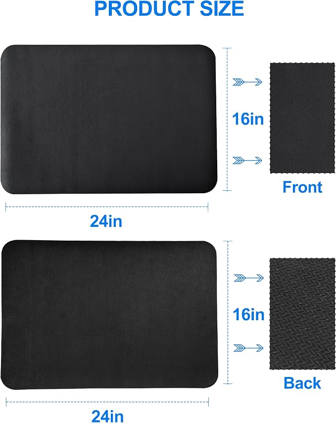 Dish Drying Mat for Kitchen Counter, 16"x24" Pad with Rubber Backed (Black) | Hide Stain Anti Absorbent for Kitchen Counter, Non-slip Drying Mat for Coffee Machine Dish Rack - Image 7