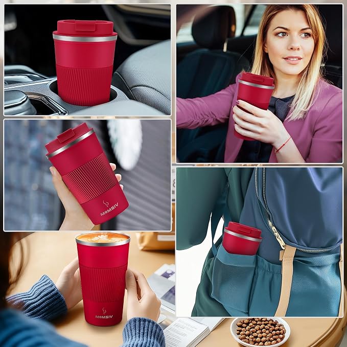 MOMSIV 17oz Travel Coffee Mug, Insulated Coffee Cup with Leakproof Lid | 6-Hour Heat Retention, 360°Leak proof, Vacuum Stainless Steel Double Walled, BPA-free, Reusable And To Go Coffee Mug - Image 7