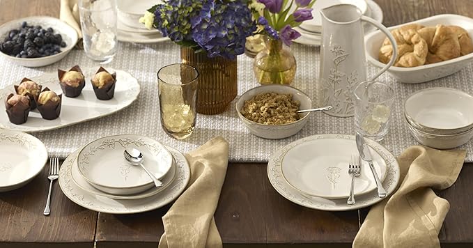 Lenox Homespun Stoneware Serving Bowl | dishwasher safe, microwave safe | for bread, salad, or fruit | entertaining | 3 inch, 58oz, gift for women - Image 4