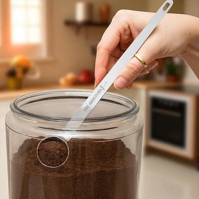 9.1'' Long Handle Teaspoon Measuring Spoon Coffee Scoop Stainless Steel β Metal Tablespoon 10ml Tsp or tbsp Measure for Tea Milk Ice Cream Baking Cooking Dry or Liquid Ingredients Kitchen Gadgets