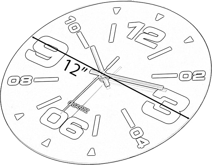 Clockswise Bulk Set of 10 PC 12" Black Decorative Unique Modern Round Glass Wall Clock, for Living Room, Kitchen, Dining or Bedroom, - Image 5