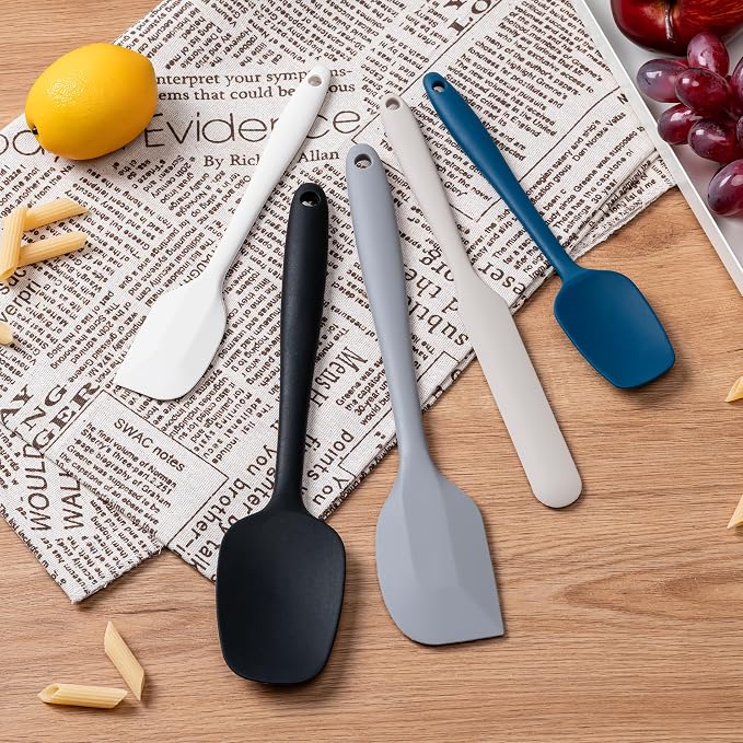 Silicone Spatula Set,5 Piece Food Grade Rubber Spatulas,Multicolor2 | Spatulas Silicone Heat Resistant for Baking,Cooking,and Mixing High Heat Resistant Non Stick Dishwasher Safe BPA-Free - Image 7