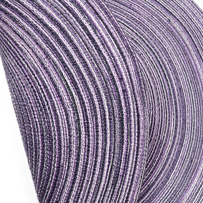 SHACOS Round Placemats Set of 4 Round Table Placemats Braided Cotton Place Mats 15 inch for Kitchen Dining Table Holiday Party (Light Purple, 4) - Image 5