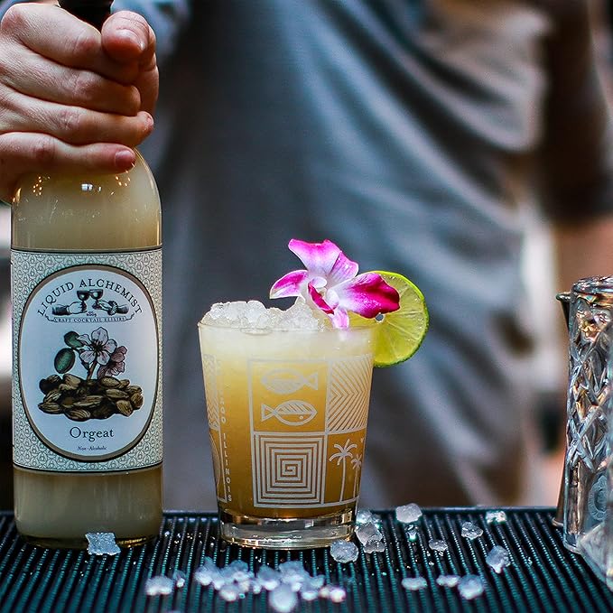 Liquid Alchemist Orgeat Syrup for Cocktails - Real Ingredients Make Our Almond Syrup the Perfect Mai Tai Mix - Non-GMO, Gluten Free & Vegan (25.4 oz)