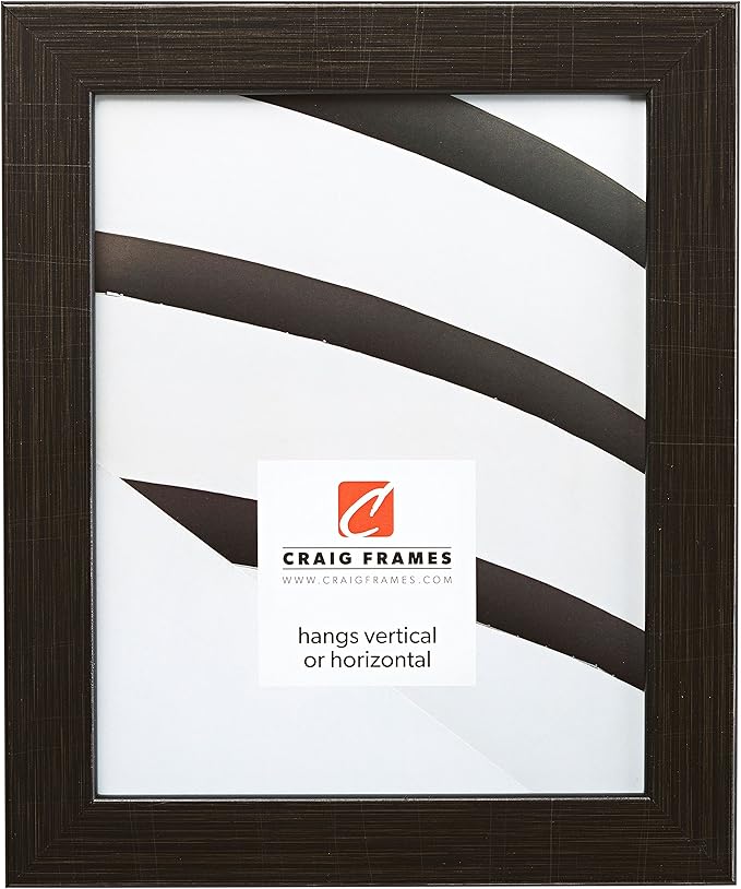 Craig Frames Bauhaus 125, 22x28 Picture Frame, Scratched Black - Image 3