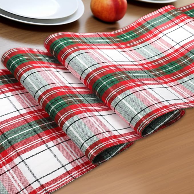 Urban Villa Table Runner Cotton Heavier Quality 14x72 Christ Check - Image 7