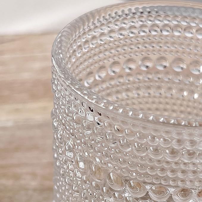Kate Aspen Beaded Drinking Glasses Set of 6, 10 oz Retro Vintage Glassware - Boho Cocktail Water Juice Glasses, Hostess or Housewarming Gift - Image 8