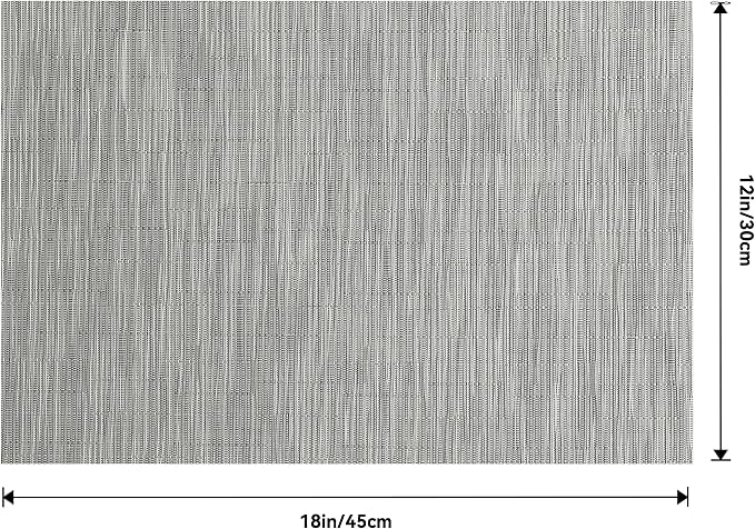 Leetaltree Silver Placemats Set of 8 - Heat Resistant Non-Slip Place mats for Dining Table, Washable Durable PVC Vinyl Woven Table MatsοΌSilver, 8οΌ - Image 9