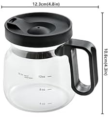 Coffee Pot Mug, 16 oz Glass Novelty Coffee Mug with Lid - Image 2