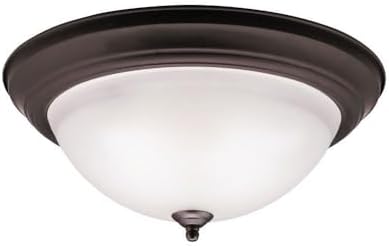 Kichler 16" 3-Light Flush Mount Light, Brushed Nickel | Satin etched glass diffuser complements kitchens, bathrooms, and hallways (16" x 7"), 8116NI - Image 4