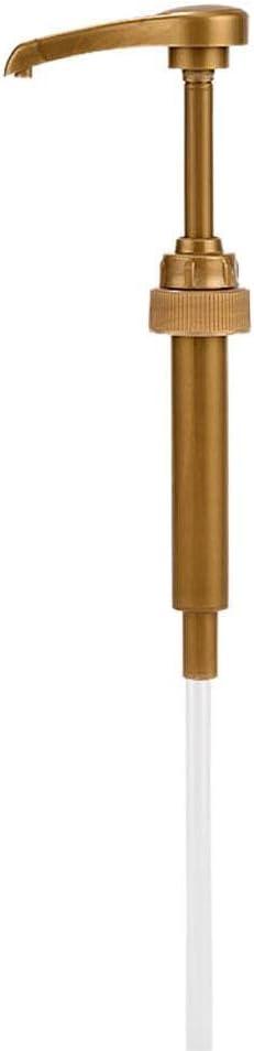 Gold Coffee Syrup Pumps - 4 Pack Dispenser for 750mL Torani, for Davinci and Jordan Skinny Bottles, Precise 0.25oz Dispensing with Lockable Design