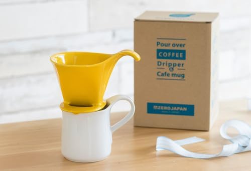 Zero Japan - Bee House Pour Over Coffee Dripper - Lead-Free & Cadmium-Free Ceramic Coffee Maker with Elegant Peek Hole, Drip Cone Brewer Coffee Gifts, Brewing Accessories - White, Standard Size