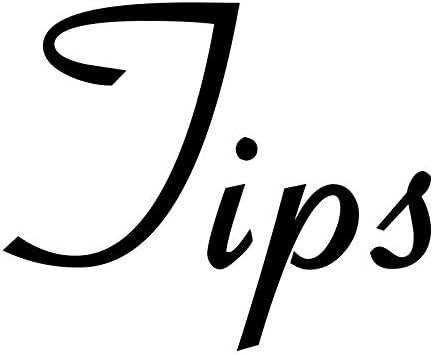 Tips 2.25w x 2h Label | Organization | Die Cut Vinyl Decal | Black Retro Font (Sticker Only) by MinglewoodTrading