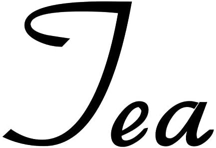 Tea 3w x 2h Label | Kitchen Pantry Organization | Die Cut Vinyl Decal | Black Retro Font (Sticker Only) by MinglewoodTrading