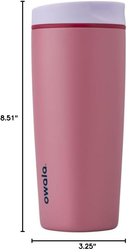 Owala SmoothSip Slider Insulated Stainless Steel Coffee Tumbler, Reusable Iced Coffee Cup, Hot Coffee Travel Mug, BPA Free 20 oz, Purple/Pink (Crochet Queen) (Pack of 8) - Image 6