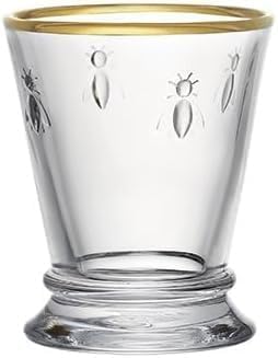 La Rochere Gold Rimmed Napoleon Bee Tumbler Set of 4 – La Rochere Bee Glassware Sets – Gold Rimmed Glassware (10 oz) - Image 2