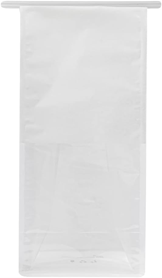 Bag Tek 5.1 x 4.1 x 11.2 Inch Tin Tie Bags With Windows, 100 Resealable Bakery Bags With Windows - Flat Bottom, For Cookies or Coffee Beans, White Cotton Paper Tin Tie Bags - Restaurantware - Image 13