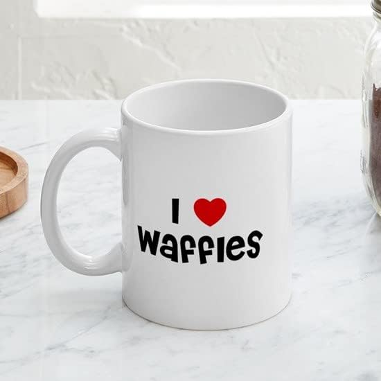 CafePress I * Waffles Mug 11 oz (325 ml) Ceramic Coffee Mug