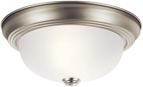 Kichler 2-Light Flush Mount Light, Brushed Nickel | Flush mount light for kitchens, dining rooms, living rooms, and hallways (12" x 7"), 8111NI - Image 4