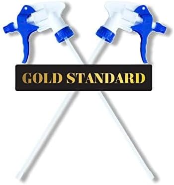 Gold Standard - Universal Trigger Sprayer, Spray Bottle Nozzle Replacement, Ergonomic Spray Nozzle for Bottles, Fits 32oz Plastic Spray Bottles for Cleaning Solutions, 12-Pack Spray Trigger Handle