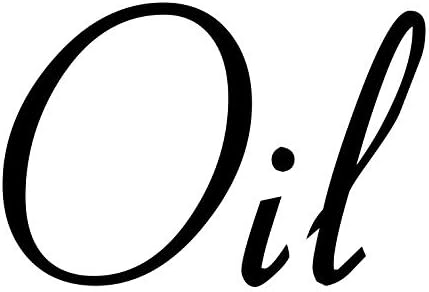 Oil 3w x 2h Label | Kitchen Pantry Organization | Die Cut Vinyl Decal | Black Retro Font (Sticker Only) by MinglewoodTrading