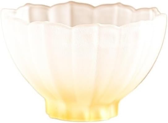 drinking glassware Lotus-shaped Glaze Glass Cup ,70ml(Yellow) by Unknown