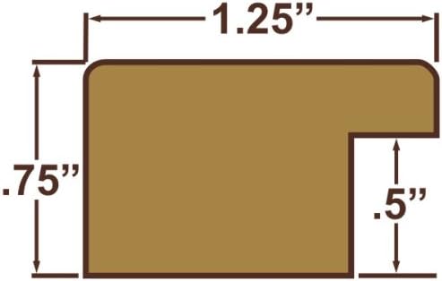 Craig Frames 16x19 Solid Black custom size complete picture frame - Image 3