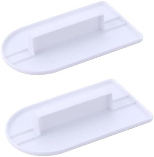 2Pcs White Plastic Fondant Smoother Tool Cake Decorating Icing Scraper with Handle Cake Surface Smoothing Tool for Smoothing Icing Sculpting and Sugar Craft