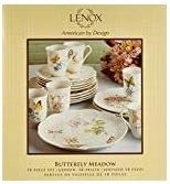 Lenox Dinnerware Set, Butterfly Meadow 18-Piece Set, Service For 6, White Porcelain, Butterfly And Flower Designs, Plates And Bowls Sets, Dishwasher Safe, Home & Kitchen (Assorted, 18 Pieces) - Image 4