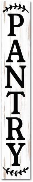 Vertical Pantry Sign Wall Decor 8"x48" Pantry Decor Farmhouse Wood Large Pantry Sign for Hanging Kitchen Sign Wood Sign Vertical Sign Wood Sign Kitchen Wall Art Decor Hanging Plaque Sign by Sokomurg