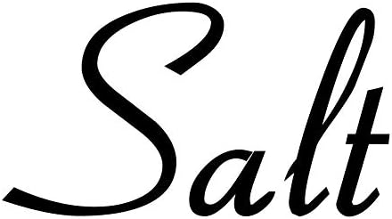 Salt 3w x 2h Label | Kitchen Pantry Organization | Die Cut Vinyl Decal | Black Retro Font (Sticker Only) by MinglewoodTrading