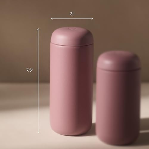 Fellow Carter Move Ceramic Lined Travel Coffee Mug 16 oz - Leak-Proof Lid | No Metallic Taste, Dishwasher Safe, Hot 12Hr Cold 24Hr, Stainless Steel Tumbler, BPA-Free, Fits Cup Holders, Lemon Zest - Image 4