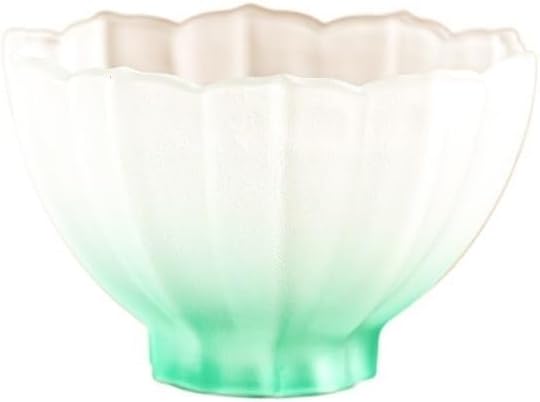 drinking glassware Lotus-shaped Glaze Glass Cup ,70ml(Green) by Unknown