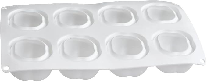 Silicone Mold Baking Pan Non-Stick Baking Pastry Chocolate Cake Dessert DIY Decoration Tools (Persimmon W_11.8x6.8x0.18 inch)