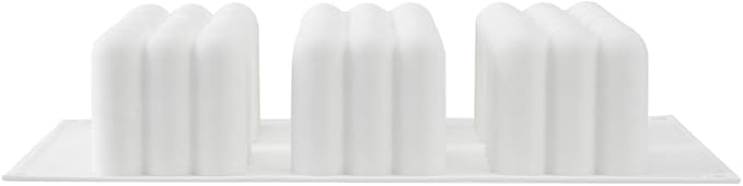 Restaurantware Pastry Tek Silicone Bubble Cube Baking Mold - 6-Compartment - 10 count box