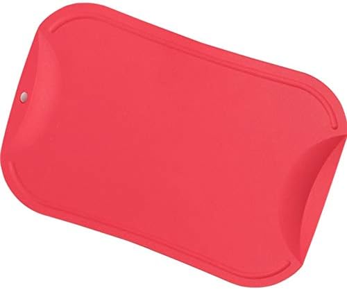 doblé Non-Scratch Flexible Cutting Board for Chopping, Scratch Free Juice Grooves with Easy Grip Handle, Non-Slip Dishwasher Safe for Kitchen (Medium (13.5" x 9.3"), Red) - Image 2