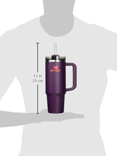 STANLEY Quencher H2.0 Flow State Tumbler, 30 oz, Plum | Handle and Straw | 3-Position Lid | Cup Holder Compatible for Travel | Insulated Stainless Steel Cup | BPA-Free - Image 4