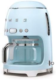 Smeg 50's Retro Style Aesthetic Drip Coffee Machine with 10 Cup Glass Carafe, Auto Start Feature, Keep Warm Plate, and Two Coffee Strength Settings (Pastel Blue) - Image 2