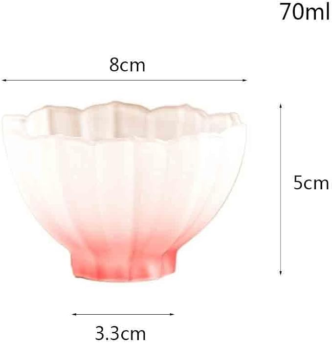 drinking glassware Lotus-shaped Glaze Glass Cup ,70ml(Yellow) - Image 2