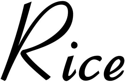 Rice 3w x 2h Label | Kitchen Pantry Organization | Die Cut Vinyl Decal | Black Retro Font (Sticker Only) by MinglewoodTrading