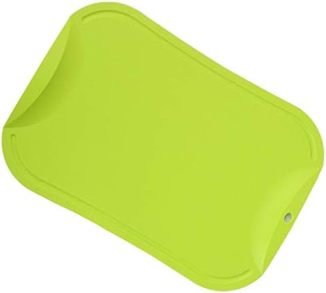 doblé Non-Scratch Flexible Cutting Board for Chopping, Scratch Free Juice Grooves with Easy Grip Handle, Non-Slip Dishwasher Safe for Kitchen (Small (11.2" x 7.79"), Green) - Image 2