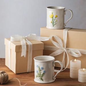 Artistic Lavender pattern Ceramic Coffee Mug - 16oz, Hand-Painted, Microwave heating and dishwasher cleaning available, Ideal for Daily Brews - Image 7