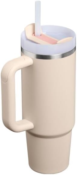 STANLEY Quencher H2.0 Flow State Tumbler, 30 oz, Champagne | Handle and Straw | 3-Position Lid | Cup Holder Compatible for Travel | Insulated Stainless Steel Cup | BPA-Free - Image 3