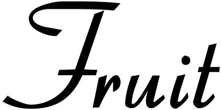 Fruit 3w x 1.5h Label | Kitchen Pantry Organization | Die Cut Vinyl Decal | Black Retro Font (Sticker Only) by MinglewoodTrading