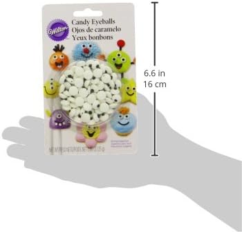 Wilton Edible Candy Eyeball Sprinkles, Small Edible Googly Eyes for Decorating Cupcakes, Cookies & Halloween Treats, Black and White, 0.88 oz - Image 8