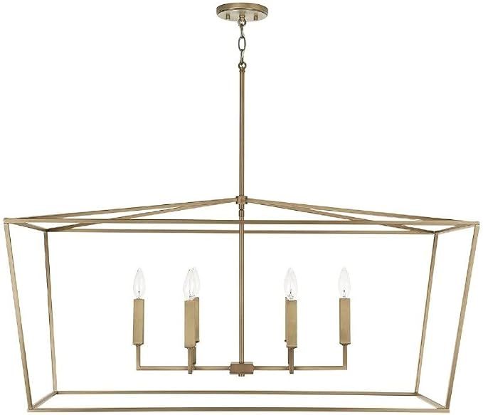 Capital Lighting 837661MB Thea Symmetrical Clear Line Island/Linear Pendant, 6-Light 360 Total Watts, 21" H x 42" W, Matte Black - Image 8