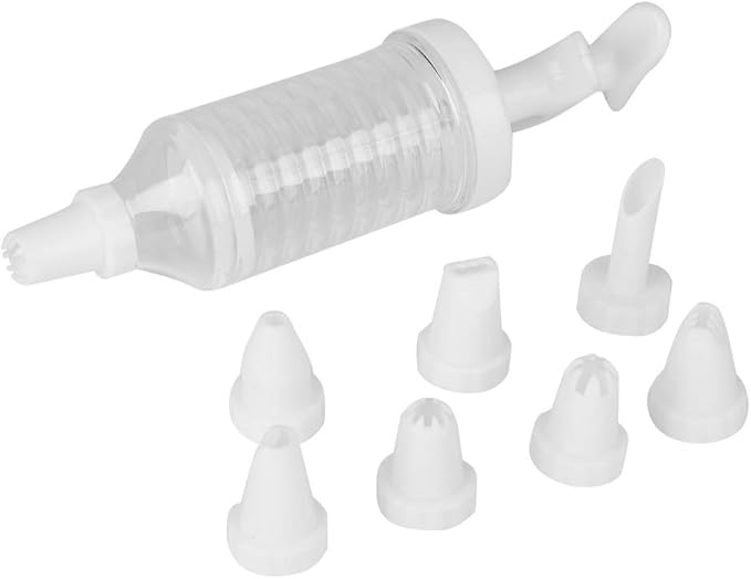 Cake Decorating Icing Kit, Professional DIY Cupcake Injector Piping Bag Syringe Kit, 8 Pieces for Beginners and Professionals, Food Grade Plastic for Making Cake Toppers