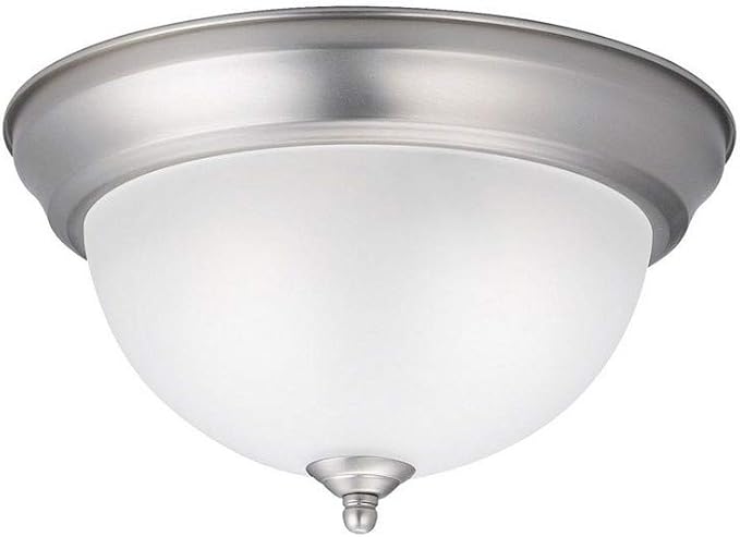 Kichler 2-Light Flush Mount Light, Brushed Nickel | Flush mount light for kitchens, dining rooms, living rooms, and hallways (12" x 7"), 8111NI - Image 2