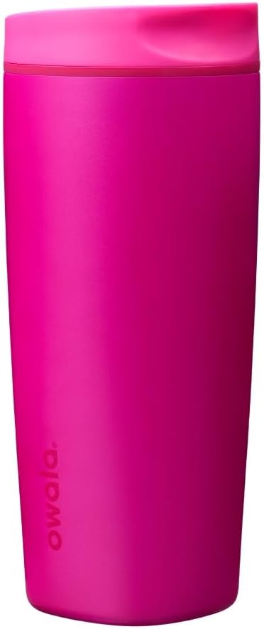 Owala SmoothSip Slider Insulated Stainless Steel Coffee Tumbler, Reusable Iced Coffee Cup, Hot Coffee Travel Mug, BPA Free 20 oz, Read My Lips by Unknown