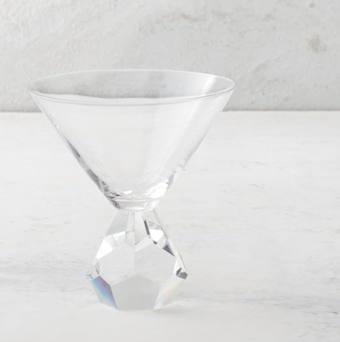 Z Gallerie Dioptre Martini Stemware Sets, Prism Bottom | Glass by ZGallerie